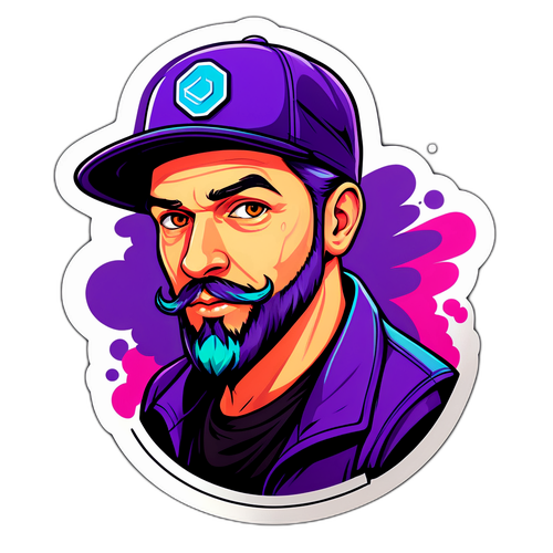 Наклейки зі стилізованими зображеннями стримерів Twitch у кольорових капелюхах