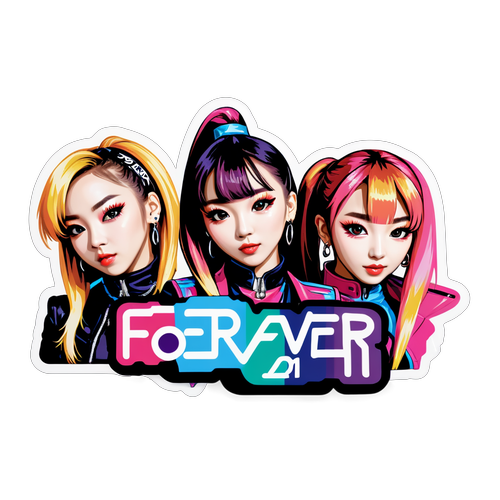 Merayakan Comeback 2NE1: ‘Selamanya CL, Dara, Bom, dan Minzy!’ – Stiker Retro Penuh Warna yang wajib dimiliki Fans!