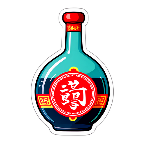 白酒市场变迁纪念贴纸