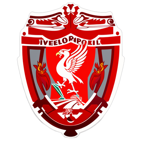 Sticker van Liverpool FC met het beroemde Liver Bird-logo