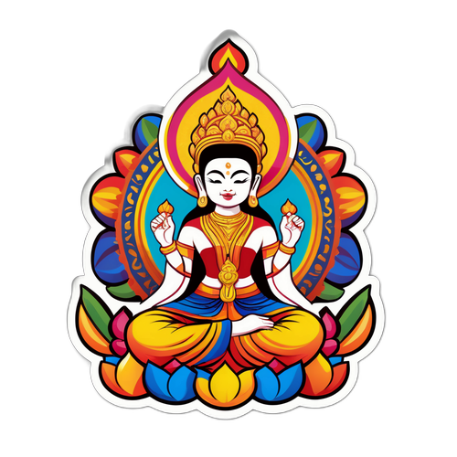 สติกเกอร์เทศกาลไทย: วันแม่พระโพธิสัตว์