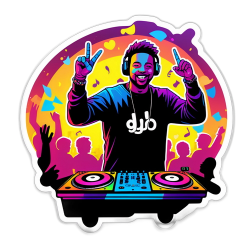 Energetic DJ Djo Festival Sticker