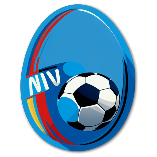 Fargerik fotball med Napoli-farger
