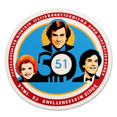 Retro SNL 50th Anniversary Sticker