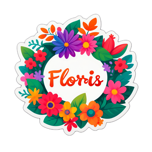 Blomst Krans med Navnet 'Floris'