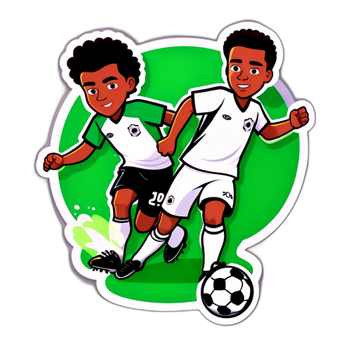 सॉकर मैच के एनीमेटेड स्टिकर