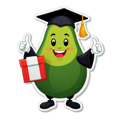 Graduation Goals: The Adorable Avocado Who Proves Anything is Possible!