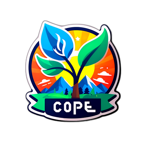 Desenho do Logo Copel com Elementos de Energia e Natureza