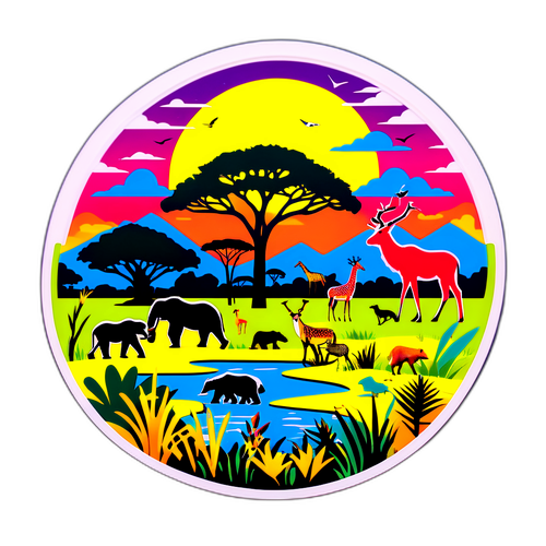 Vibrant dyrelivsscene i Zimbabwe
