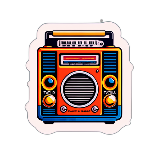 Sticker Retro da Rádio Itatiaia