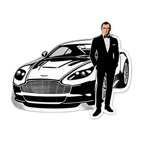 James Bond Bil Klistermärke