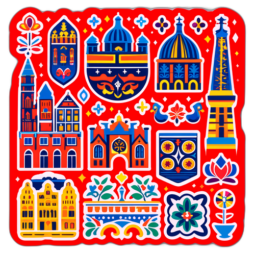 Antwerp'in Geleneksel Motifleri Sticker'ı