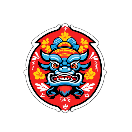 传统中国文化与现代设计结合的贴纸
