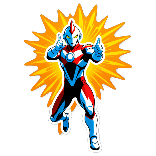 Super Ultraman Ultimate Action Sticker