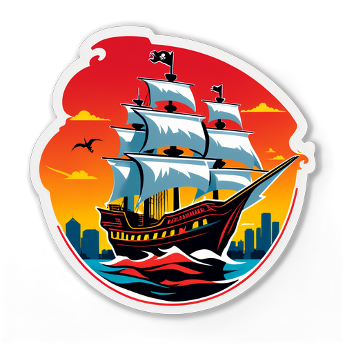 Unveiling the Ultimate Sticker: Buccaneers’ Pirate Ship Meets Iconic Atlanta Skyline!