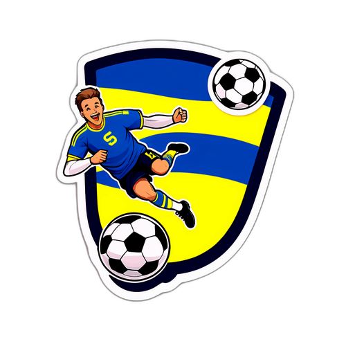 Fotbollsspelare i glädje