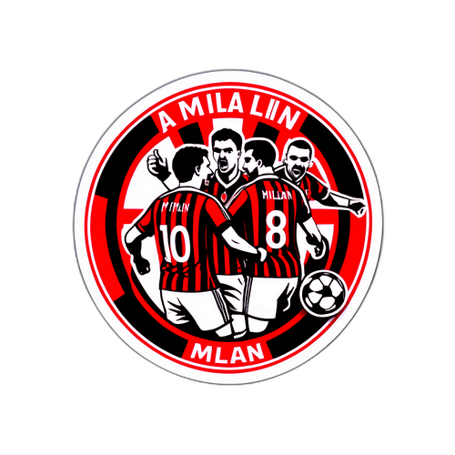 AC 밀란의 역동적인 순간 스티커