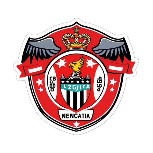 Návrh samolepky s logy Newcastle a Benfika