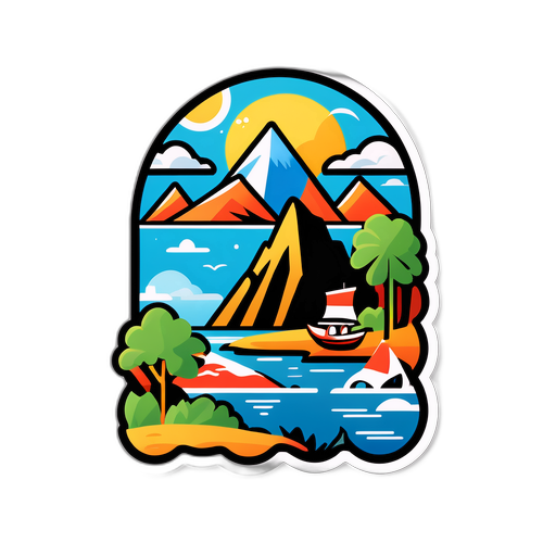 国内旅游风景文化贴纸