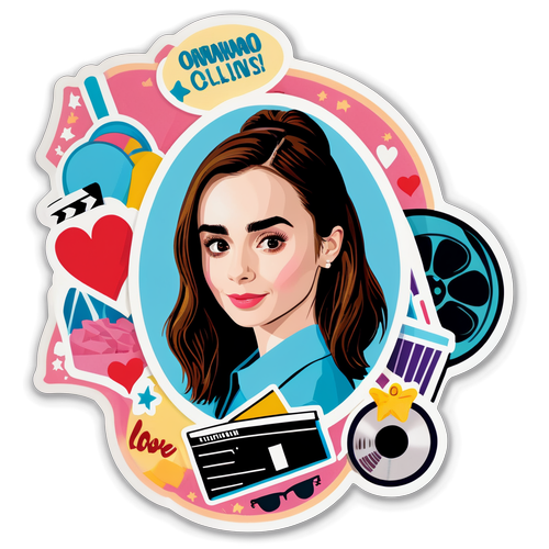 Samolepka pro oblíbené filmy s Lily Collins