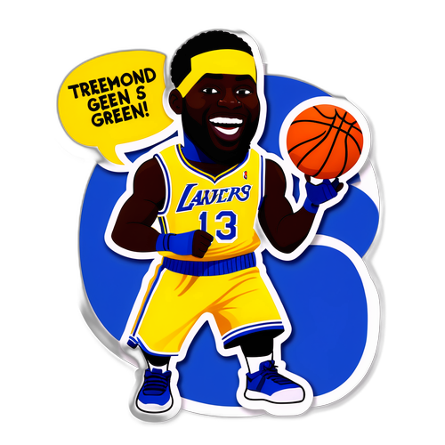 Isang Cartoon na Larawan ni Draymond Green na Nagpapakita ng Kanyang Defensive Skills