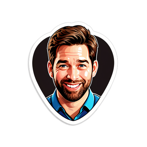 John Krasinski's Striking Smile: Een Hartverwarmende Sticker die je Moet Hebben!