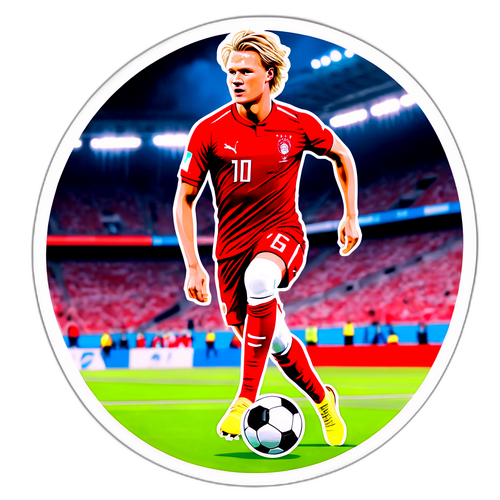 Actionfyldt Klistermærke af Kasper Dolberg