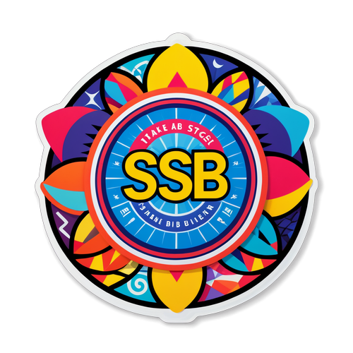 SSB Sticker med Geometriske Design