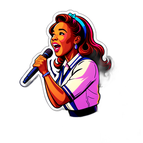 Konstnärlig representation av Ella Langley på scen