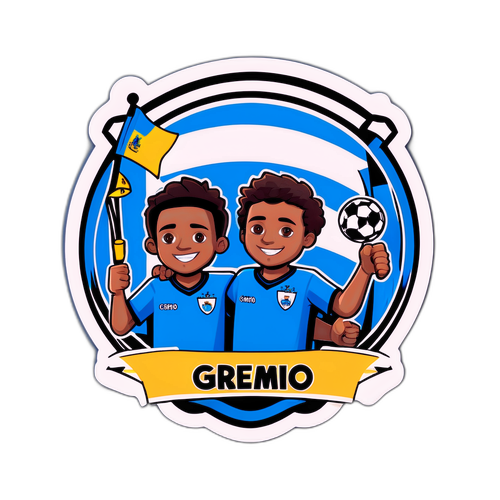 Adesivo com Torcedores do Grêmio no Dia do Jogo