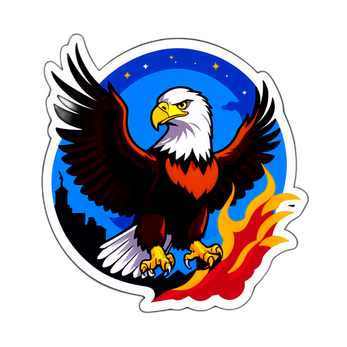 Liberty University Eagle and Torch Sticker