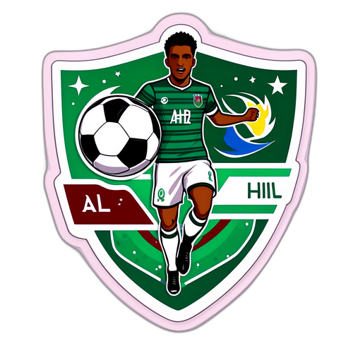 An action-packed fodboldklistermærke med Fluminense vs Al-Hilal