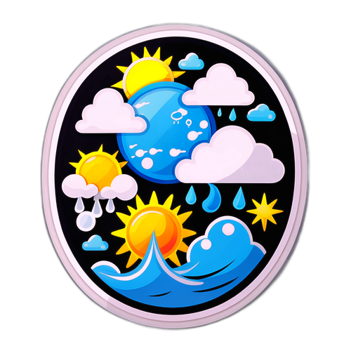 Stiker Bertema Cuaca