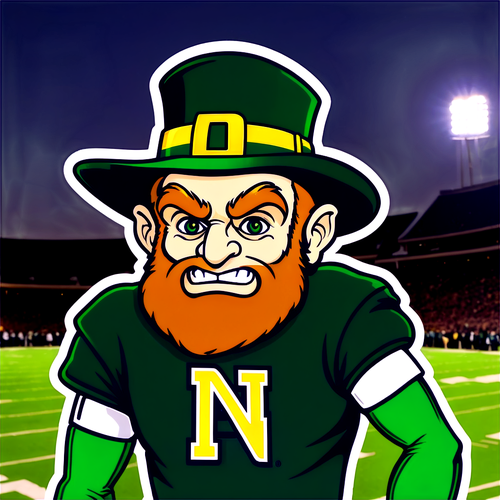 Notre Dame Leprechaun vs. USC Trojan Sticker