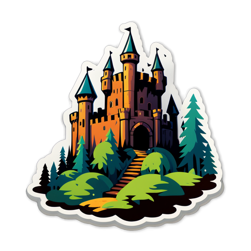 神秘森林中的古老城堡