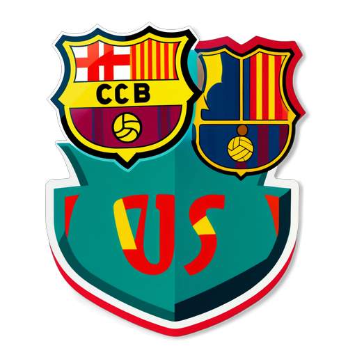 สติ๊กเกอร์การแข่งขันระหว่างแอธเลติกคลับ vs บาร์เซโลนา