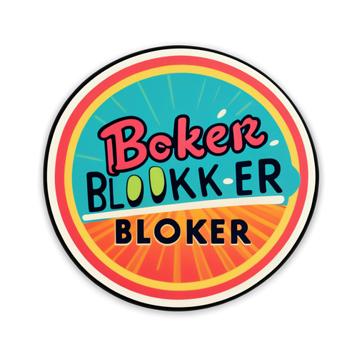 Verlies jezelf in Nostalgie: Ontdek de Speelse Charme van het Blokker Retro Sticker!