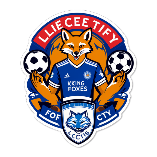 Reka Bentuk Stiker Nostalgia Leicester City