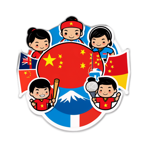 中国体育代表团贴纸