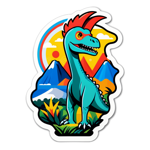 Adesivo Dinossauro Colorido