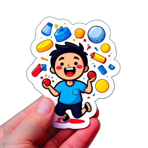 Sticker humoristique sur les tâches quotidiennes