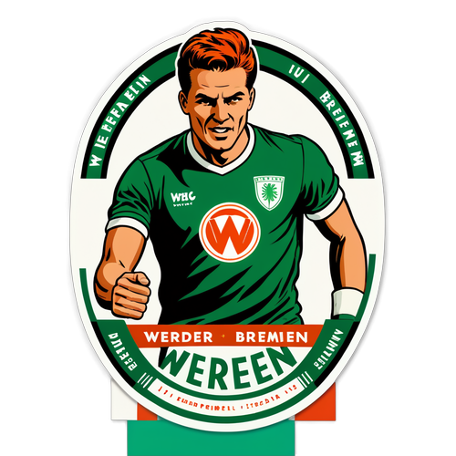 Vintage-Fußballliebe: Werder Bremen Aufkleber