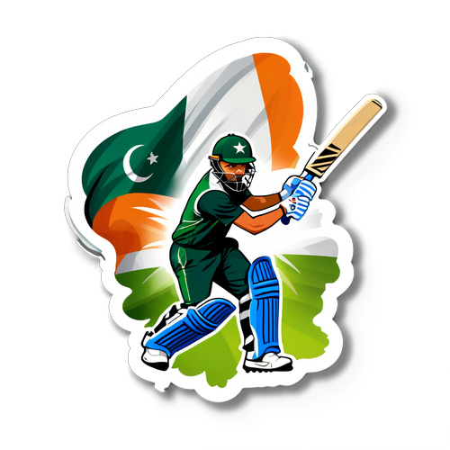 Stiker Inspirasi Kriket: Pakistan vs India