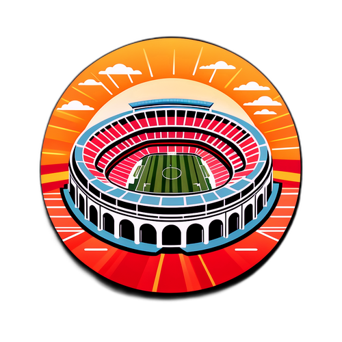 Stiker Tematik Retro Stadion Terkenal