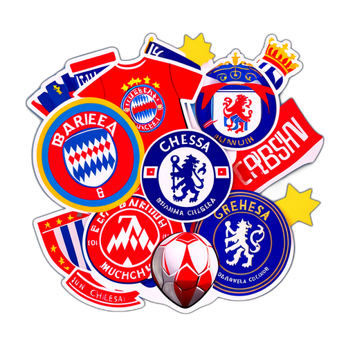 拜仁慕尼黑與切爾西主題貼紙