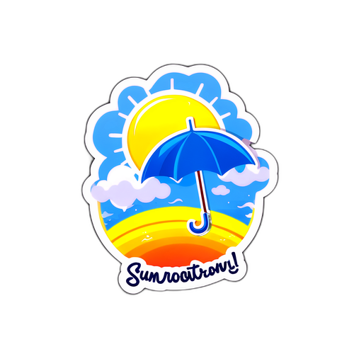 Slunečné počasí a deštník