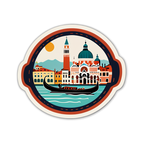 Stiker Minimalis Logo Venezia