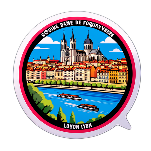 Fargerik klistremerke av Lyon