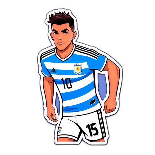 Desenho estilizado de Leandro Paredes na equipe nacional argentina
