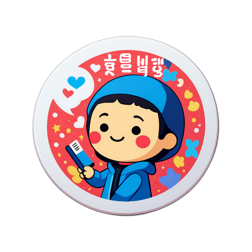개인 메시지를 담은 모티프 스티커